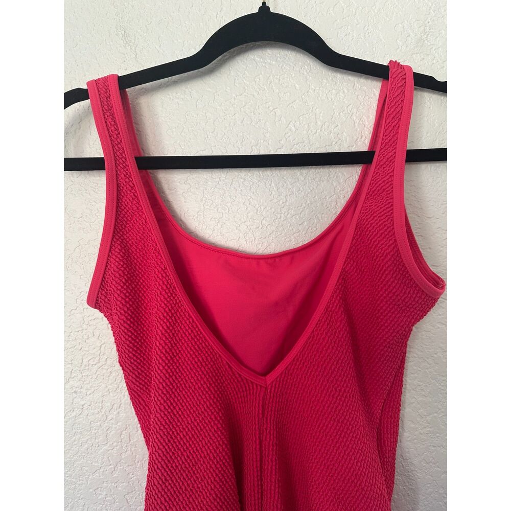 Abercrombie & Fitch The Trevor Project Pink Crinkle Texture One Piece Swimsuit M - Picture 5 of 8